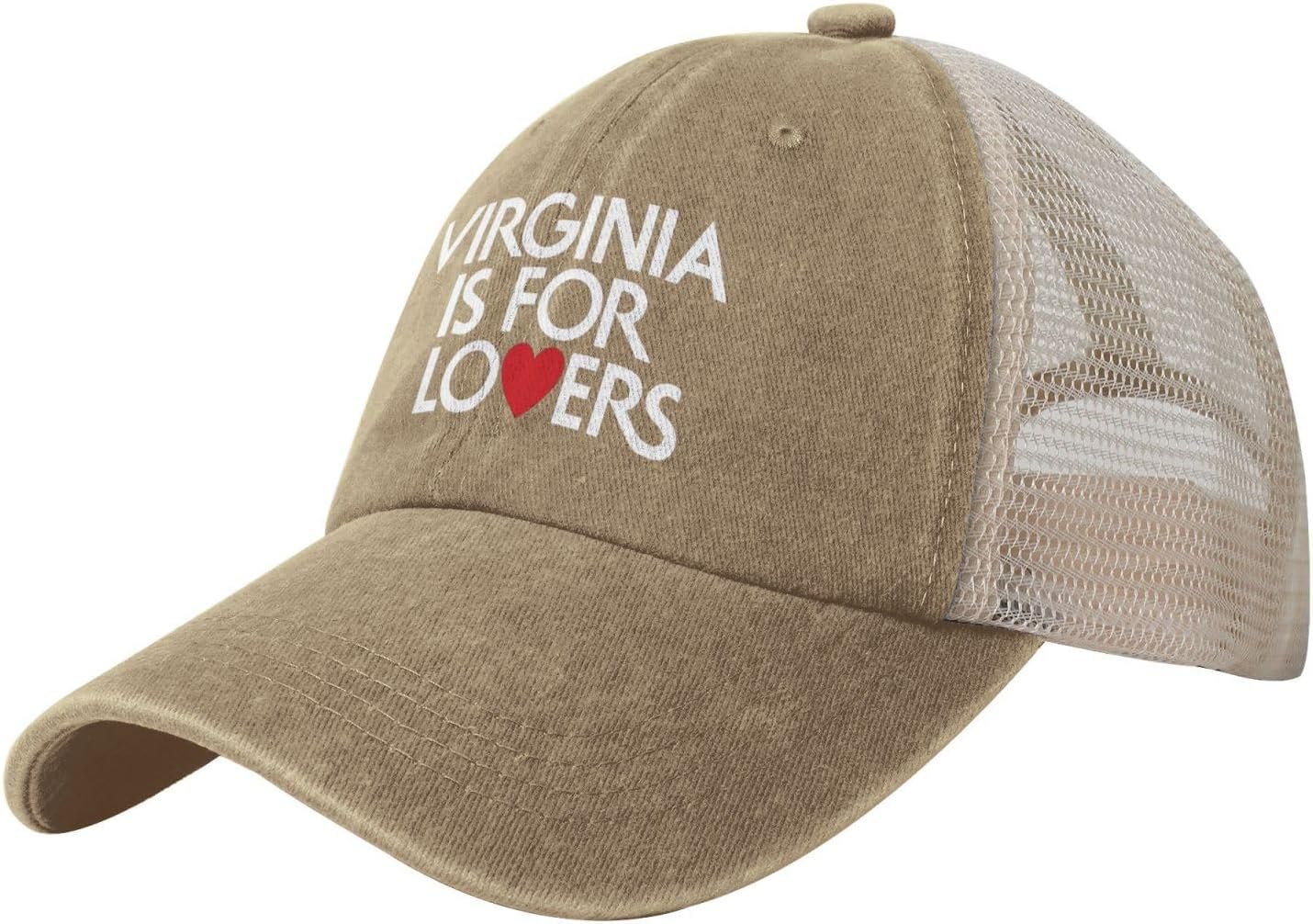 Virginia is for Lovers Outdoor Washed Denim Mesh Hat Denim Baseball Cap
