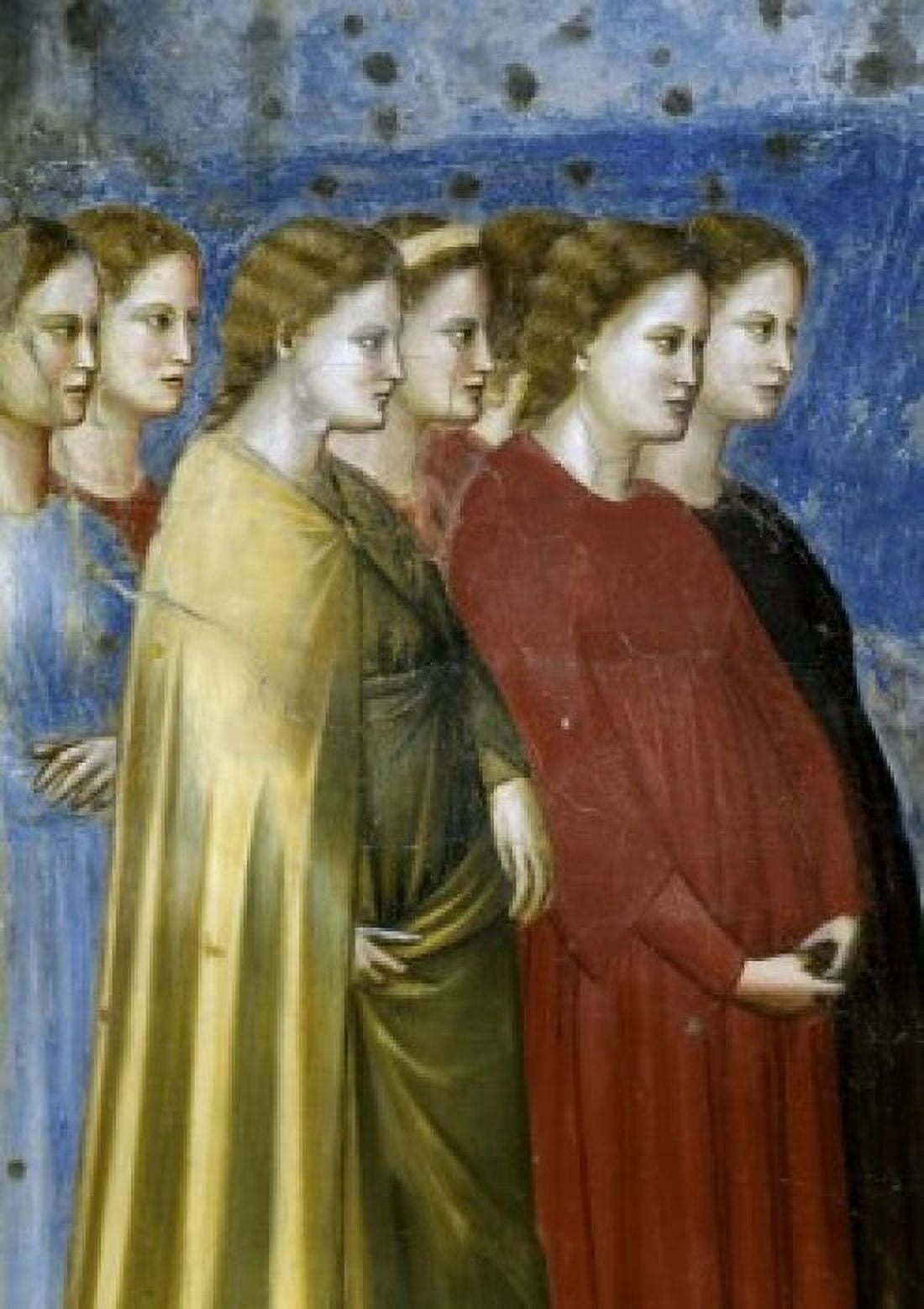 The Virgins Wedding Procession (Detail) c 130513 Giotto di Bondone (c 1266-1337Florentine) Fresco Arena Chapel Cappella degli Scrovegni Padua Canvas Art - Giotto di Bondone (24 x 36)