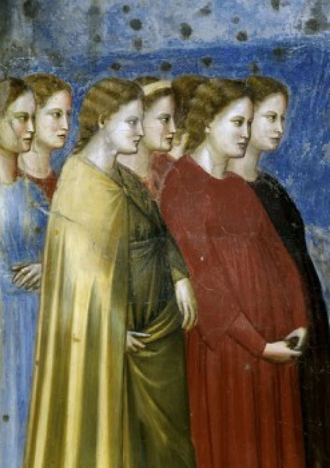 The Virgins Wedding Procession (Detail) c 130513 Giotto di Bondone (c 1266-1337Florentine) Fresco Arena Chapel Cappella degli Scrovegni Padua Canvas Art - Giotto di Bondone (18 x 24)