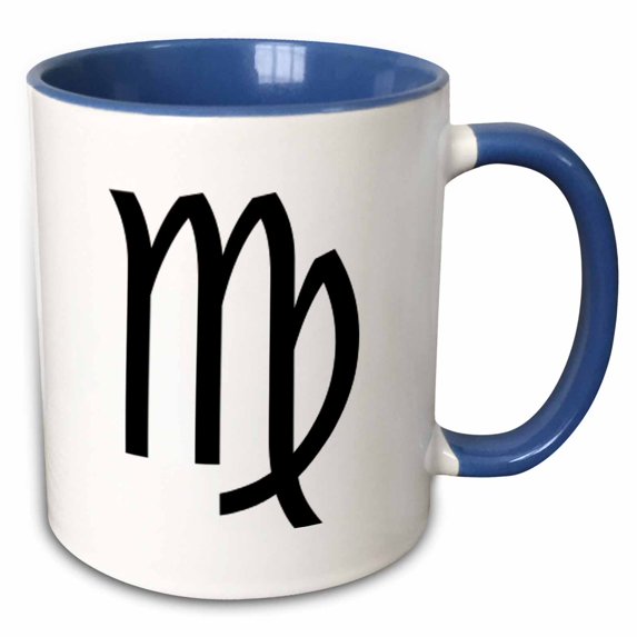 3drose, Virgo, 11oz Two-tone Blue Mug