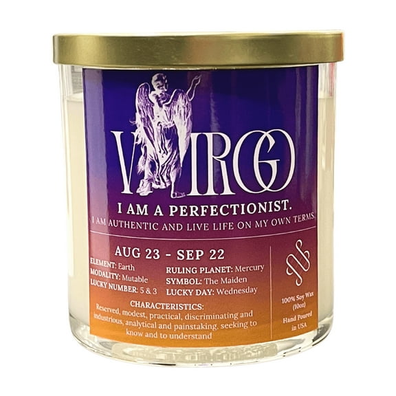 Virgo Affirmation Crystal Candle