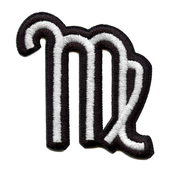 Virgo Astrological Zodiac Symbol Patch Horoscope Virgin Sign Embroidered Iron On
