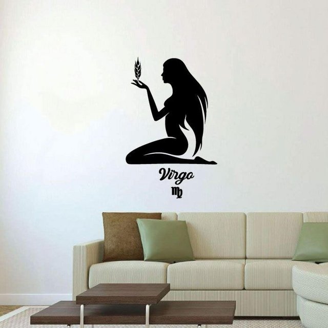 Virgo Bare Maiden Silhouette Earth Sign Symbol Horoscope Astrological