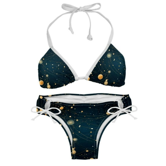 Virgo Constellation Detachable Sponge Adjustable Strap Bikini Set 2-Pack Swimwear Swimsuit.SceneManagement Beach Pool Party Vacation.