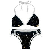 Virgo Constellation Swimsuit Bikini Set, Detachable Sponge, Adjustable Strap, Two-Pack - Ideal for Beach, Pool, Vacay