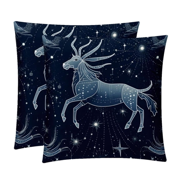 Virgo Constellation Throw Pillows Set of 2 with Unique Patterns Covers - Available in 16x16, 18x18, and 20x20 Inches for Various Occasions - Includes Throw Pillow Inserts