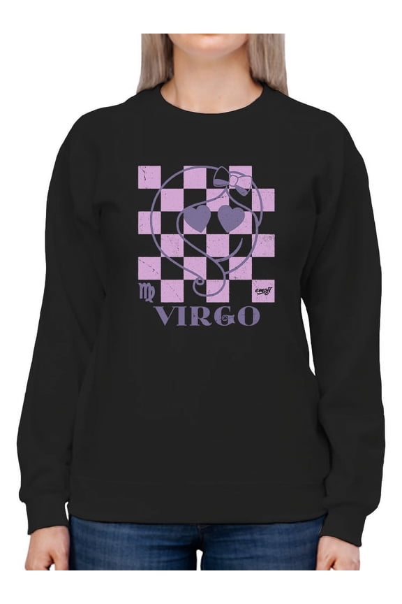 Virgo Emoji Zodiac Charm - Unique Horoscope Design Graphic Women's Sweatshirt