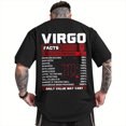 Virgo Facts Nutrition Label Men's Crew Neck Short Sleeve T-Shirt ...