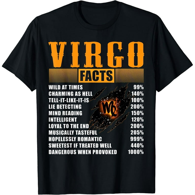Birthday Gifts - Virgo Facts T-Shirt Birthday Gifts - Virgo Facts T-Shirt