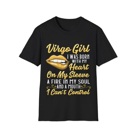 Virgo Girl Heart on Sleeve Firey Soul Novelty Graphic