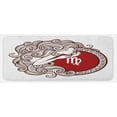 thumbnail image 1 of Virgo Kitchen Mat, Vibrant Color Abstract Image Zodiac Sign Long Haired Girl with of Virgo, Plush Decorative Kitchen Mat with Non Slip Backing, 47" X 19", Ruby Brown White, by Ambesonne, 1 of 1