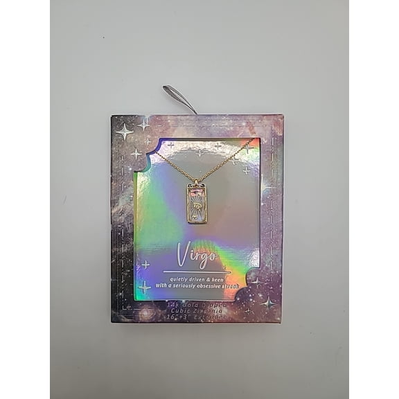 Virgo Necklace 14k Gold Dipped 16'' Zodiac Sign