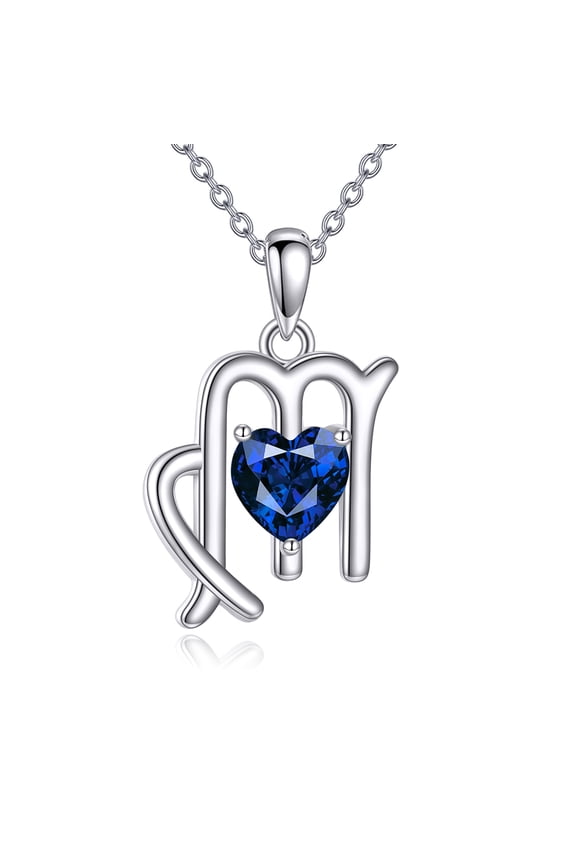Virgo Necklace 925 Sterling Silver Virgo Jewelry Gifts for Women Zodiac Sign Pendant Necklace with Birthstone