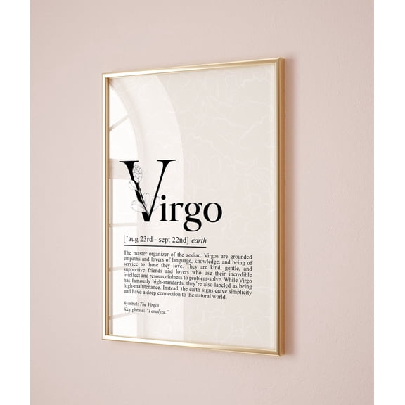 Virgo Poster, Virgo Gift, Virgo Art, Zodiac Gifts, Virgo Birthday Gift, Astrology Gifts,Zodiac Sign Art Home Decor UNFRAMED Poster, Wall Art for Decor, Present, 8x12