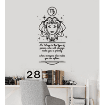 Virgo Signs Earth Sign A Type of Person Who Will Always Make You a Priority Virgo Zodiac Vinyl Bedroom Wall Decal Wall Art Sticker Wall Design Kids Adults Room Bedroom Wall Decoration Size(10x6 inch)