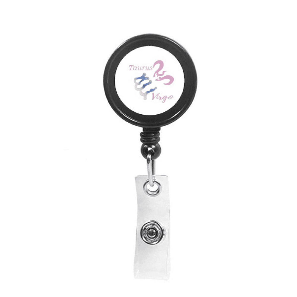 Virgo Taurus Constellation Retractable Keychain Badge Holder ID Badge