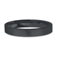 thumbnail image 1 of Virgo Virgin Symbol Engraved Black on Black Brushed Ceramic Ring, 4mm, Size 4.5, 1 of 2