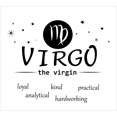 thumbnail image 1 of Virgo the Virgin with Zodiac Symbol Artwork for Living Room Vinyl Wall Decal - Horoscope and Birth Sign with Their Respective Personality Traits Like Loyal Analytical Kind Practical Hardworking Art De, 1 of 4