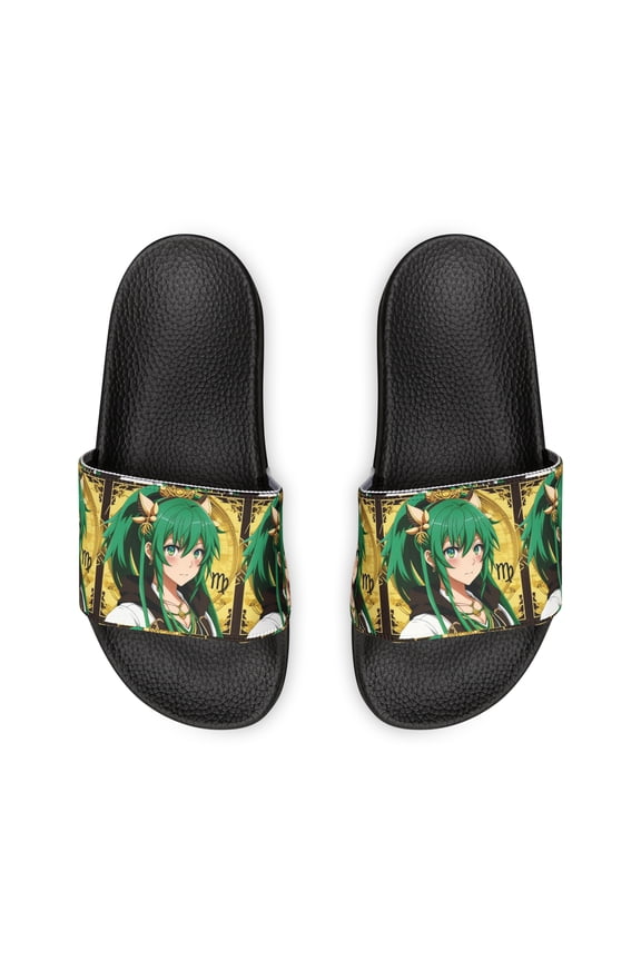 Virgo Zodiac Anime Women's PU Slide Sandals