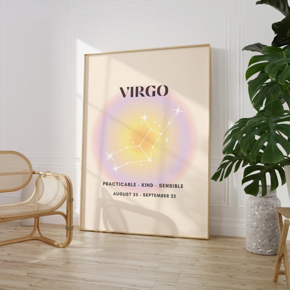 Virgo Zodiac Gradient Poster