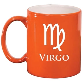 Virgo Zodiac Horoscope Ceramic Coffee Mug Tea Cup Gift (11oz Orange)
