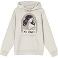 thumbnail image 1 of Virgo Zodiac Sign Adult Sand Long Sleeve Hoodie-Small, 1 of 6