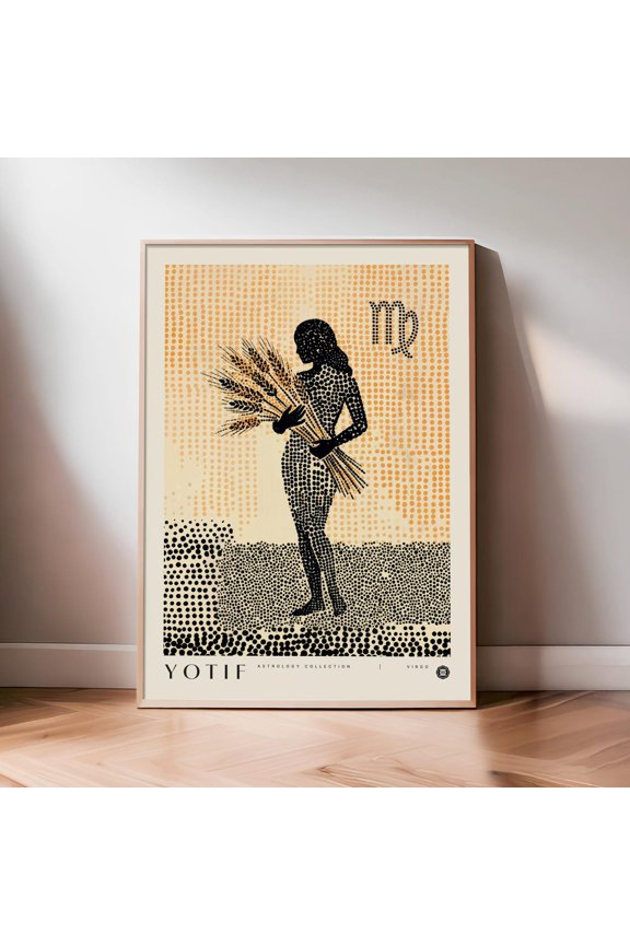 Virgo Zodiac Sign Astrology Horoscope Celestial Wall Decor Poster