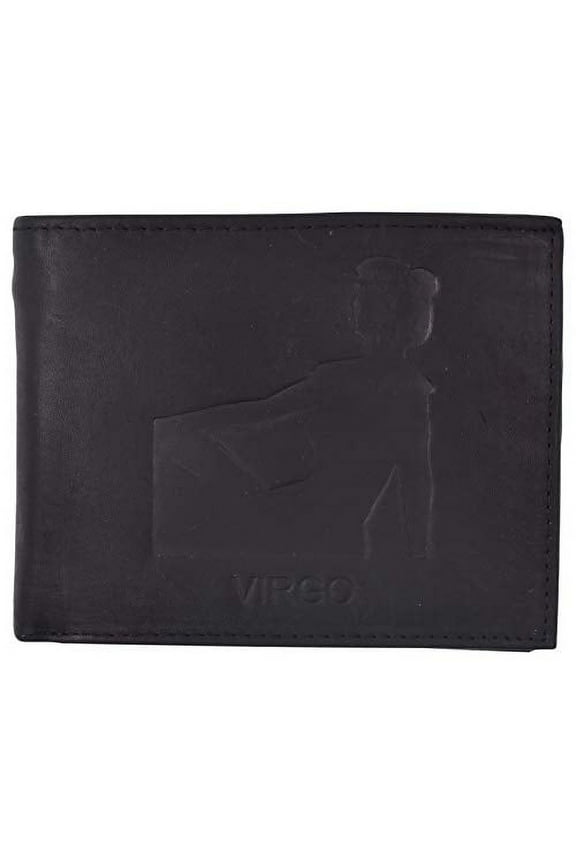 Virgo Zodiac Sign Bifold Trifold Genuine Leather Men's Wallets