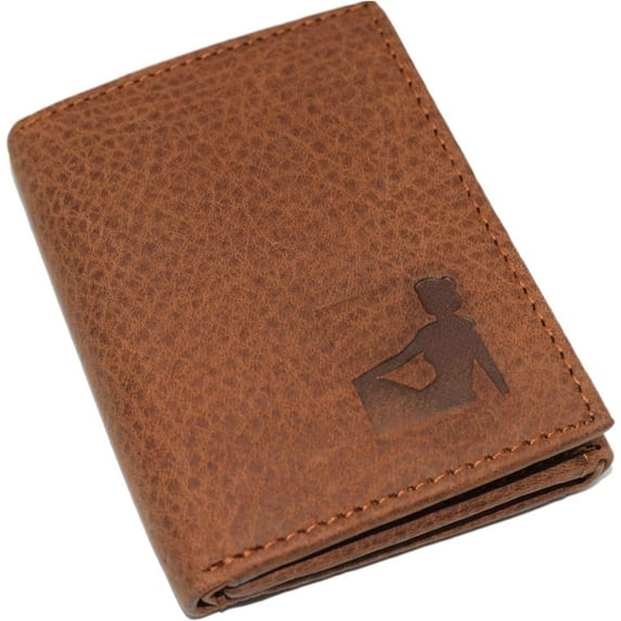 Virgo Zodiac Sign Logo Men's RFID Protected Genuine Leather Bifold Trifold Wallet Trifold