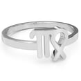 thumbnail image 1 of Virgo Zodiac Sign Ring In Solid 14k White Gold, 1 of 6