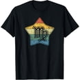 thumbnail image 1 of Virgo Zodiac Sign - Symbol without Text as Vintage Star T-Shirt men and women can wear, black, white, gifts, 1 of 4