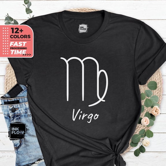Virgo Zodiac T-Shirt, Birthday Virgo Women, August September Birthday Top, Crewneck Top, Astrology Virgo Tee Gift, Her TSHIRT All Size S-5XL