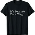 thumbnail image 1 of Virgo Zodiac T Shirt Graphic Tees Astrology Gifts For Girls Comfortable Top Short Sleeve Round Neck Black S-5XL, 1 of 5