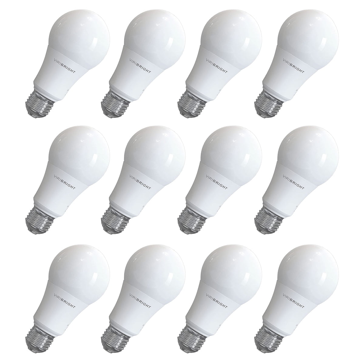 Viribright 100-Watt Equivalent A19 E26 General Purpose LED Light Bulb , 6500K Daylight (12-Pack)