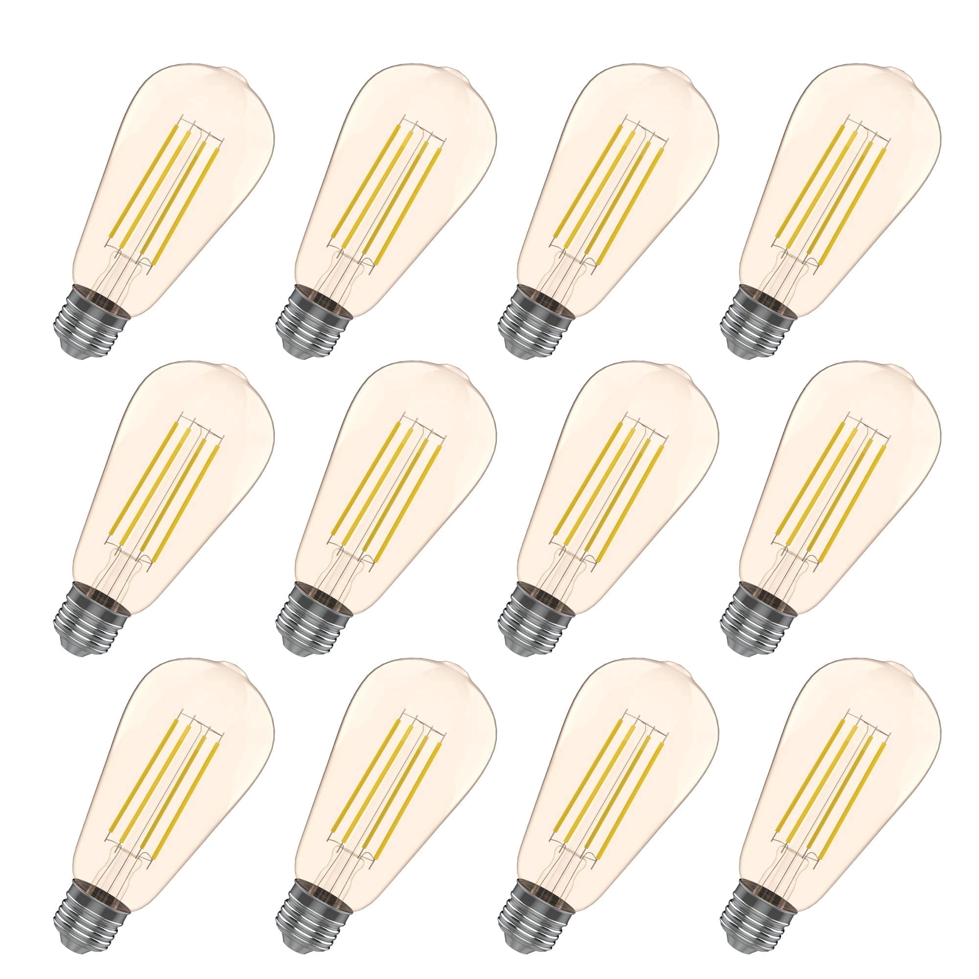 Viribright® ST19 LED Bulb, Filament, Energy Star, Amber 2200K (12-Pack)