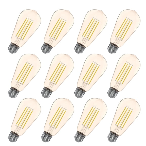 Viribright® ST19 LED Bulb, Filament, Energy Star, Amber 2200K (12-Pack)