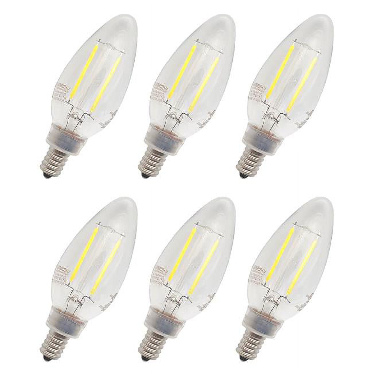 Viribright 4000K 35W Equivalent B10 Dimmable E12 Candelabra Base LED