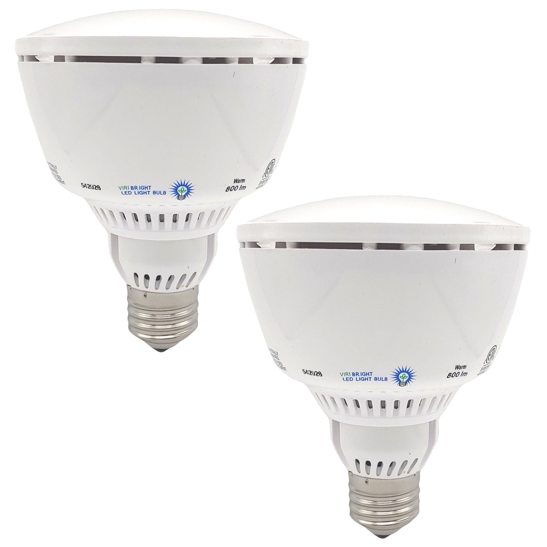 Viribright® 50W Equivalent PAR30 LED Flood Light Bulbs, 2700K, E26 (2-Pack)