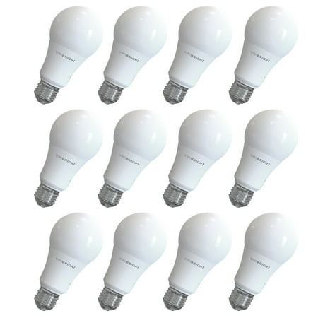 Viribright 60-Watt Equivalent A19 E26 LED Light Bulb, 6500K Daylight (12-Pack)