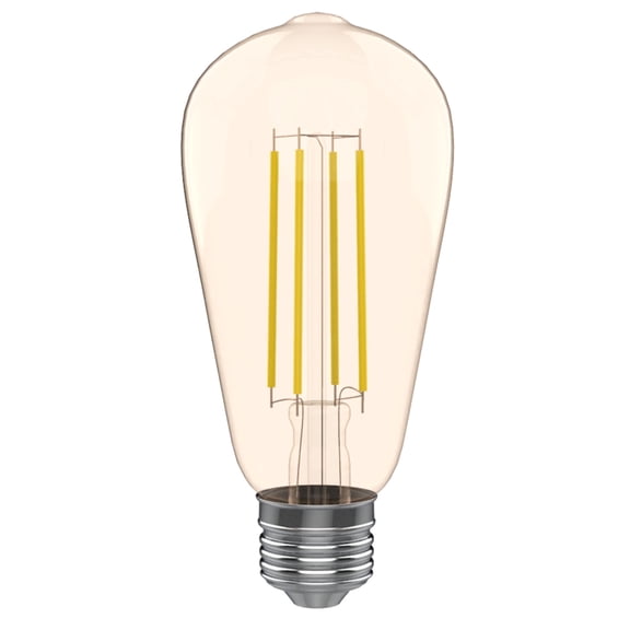 Viribright ST19 LED Bulb, Filament, Edison, Dimmable, Amber, Warm White 2200K
