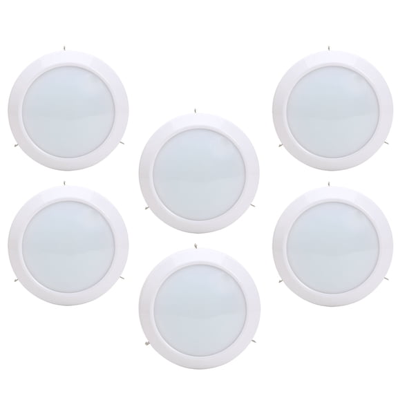 Viribright 75W Equivalent  6" Universal LED Downlight, 1000lm, T24, No Adapter, 4000K (6 Pack)
