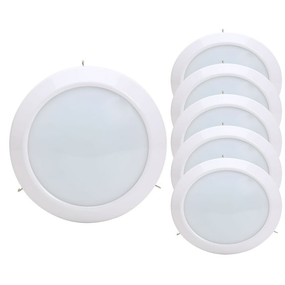 Viribright 75 Watt Replacement 6 Inch LED Universal Downlight Disc (6 Pack), Daylight 6500K, 1000+ Lumens, 90+ CRI