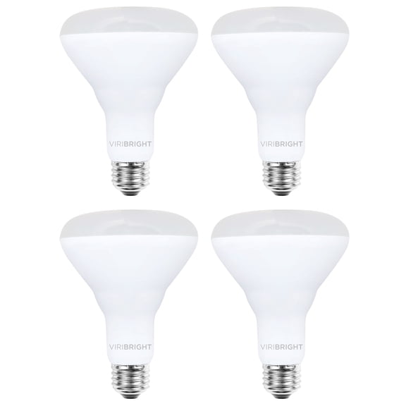 Viribright BR30 LED Bulb, 700 Lumens, Dimmable, CEC, T20 4000K (4 Pack)