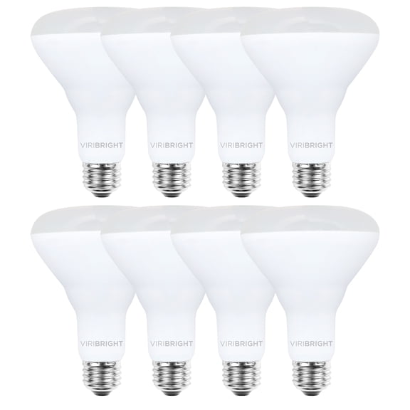 Viribright BR30 LED Bulb, 700 Lumens, Dimmable, CEC, T20, Cool White 4000K (8 Pack)