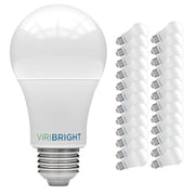 Viribright® A19 LED BULB, 9W, 800 Lumens, Non-Dimmable, Warm White 2700K (24-Pack)