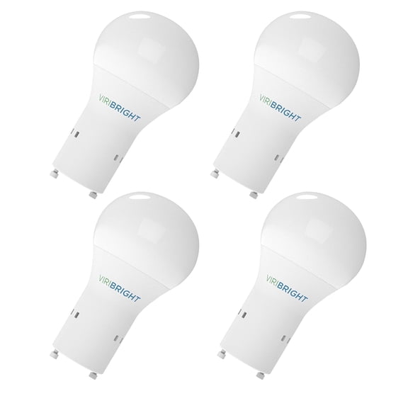 Viribright A19 LED Bulb GU24 9W 800 Lumens Non-Dimmable 2700K Warm White,  (4 Pack)