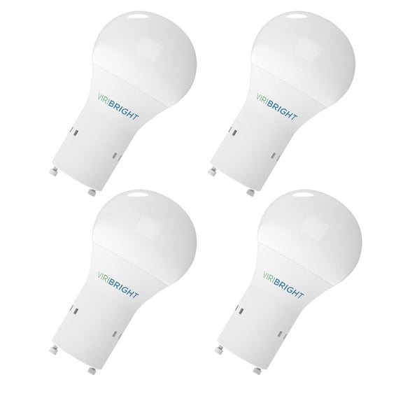 Viribright A19 LED Bulb GU24 9W 800 Lumens Non-Dimmable 2700K Warm White, (4 Pack)