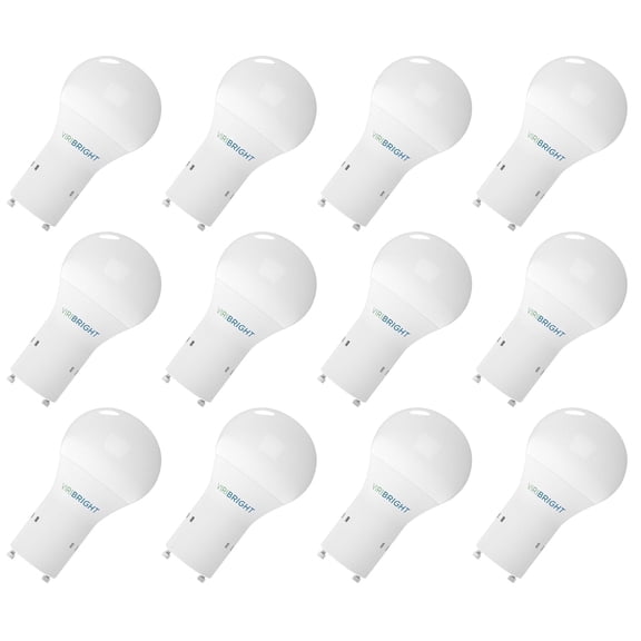 Viribright A19 LED Bulb, GU24, 9W, 800 Lumens, Non-Dimmable, 4000K Cool White,  (12 Pack)