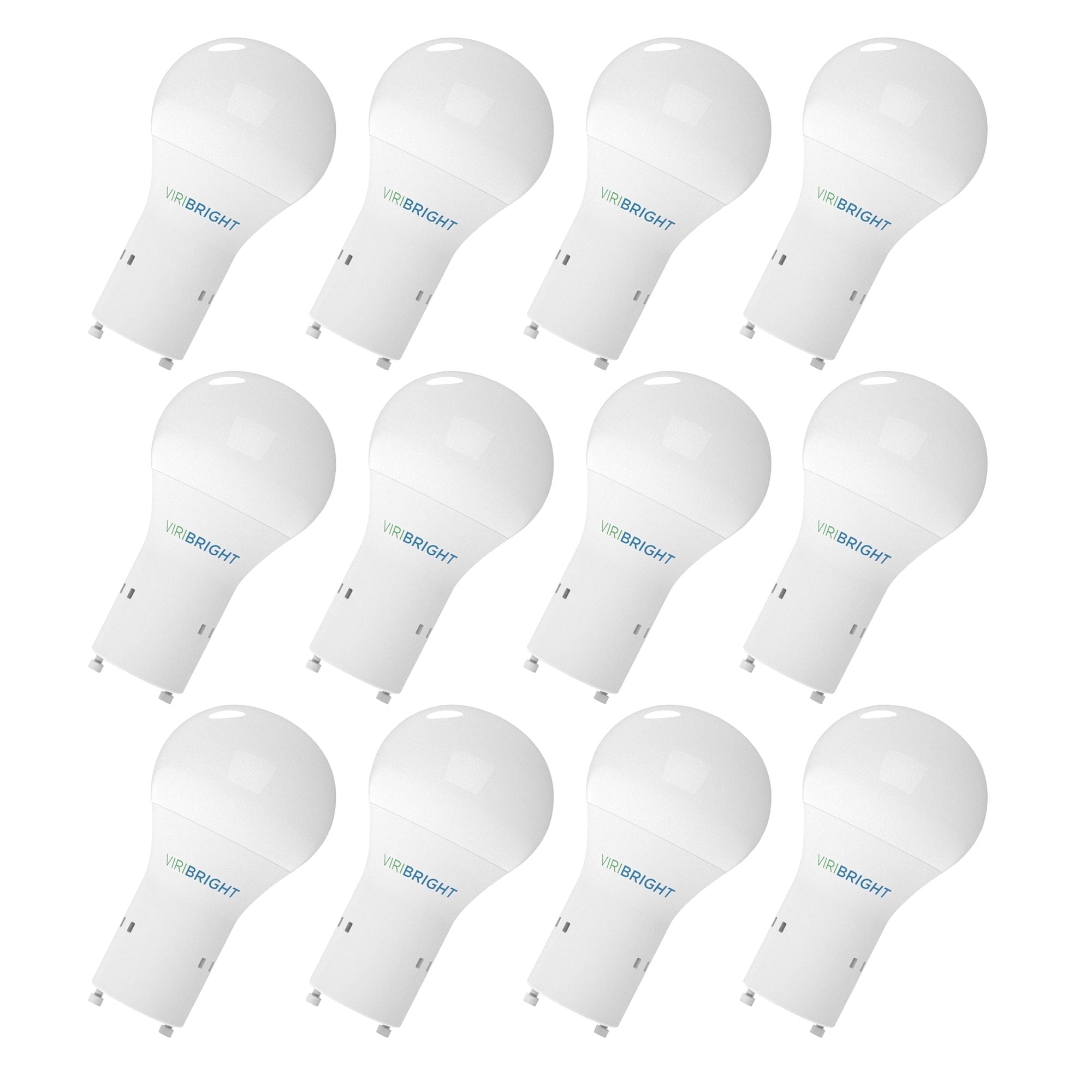 Viribright® A19 LED Bulb, GU24, 9W, 800 Lumens, Non-Dimmable, 6500K Daylight,  (12 Pack)