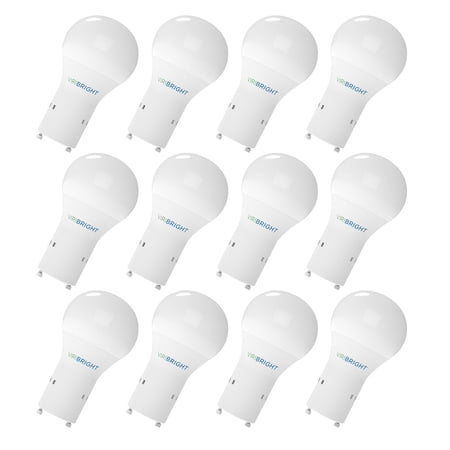 Viribright® A19 LED Bulb, GU24, 9W, 800 Lumens, Non-Dimmable, 6500K Daylight, (12 Pack)